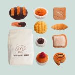 Nocciola 10 Pack Bread Dog Toys with a Bread Bag