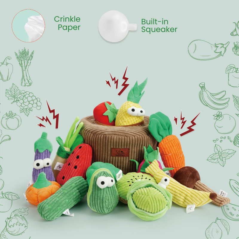 15 Pack Grocery Bag Dog Squeaky Toys - Image 2