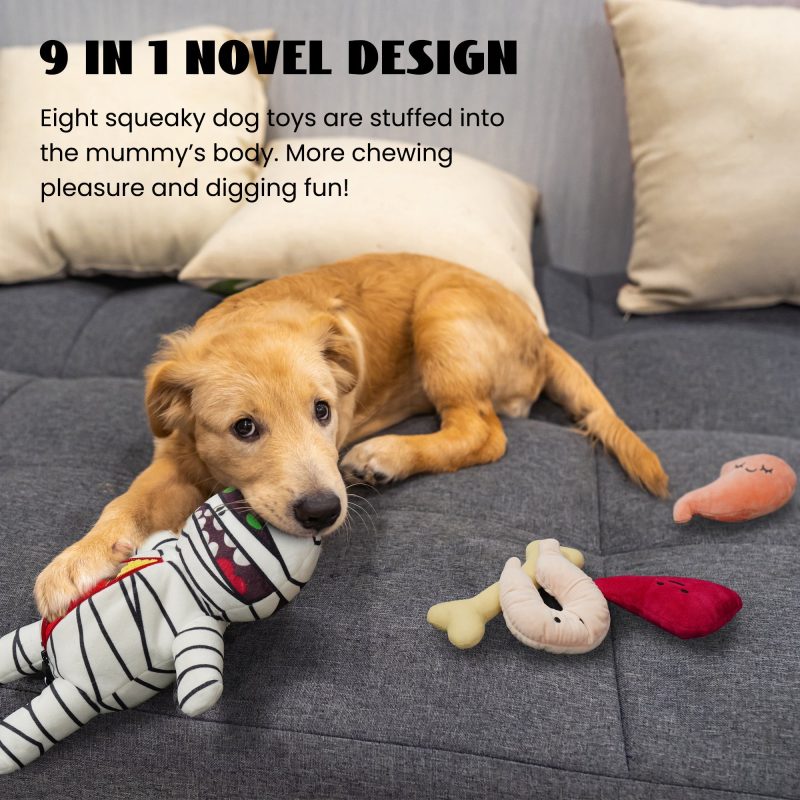 Nocciola Halloween Zombie Mummy Dog Toys with Organs - Image 3
