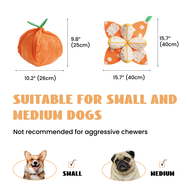 Nocciola Orange Hide and Seek Plush Dog Toys - Image 5