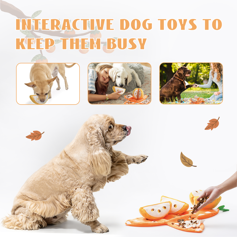 Nocciola Orange Hide and Seek Plush Dog Toys - Image 6