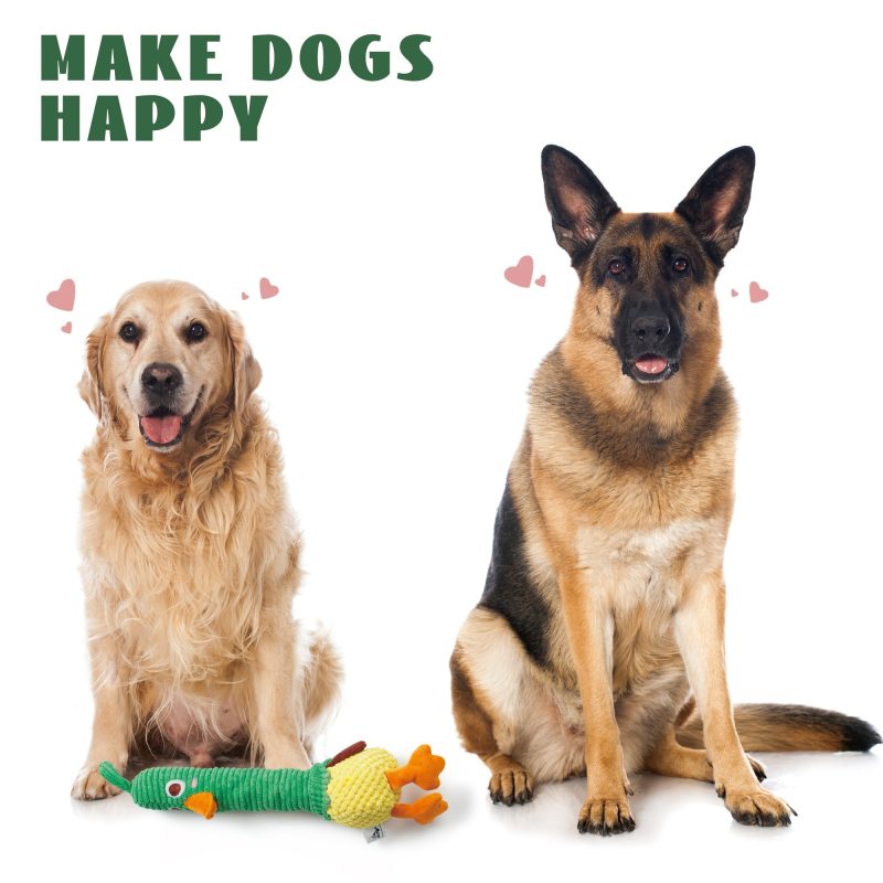 Nocciola 2 in 1 Duck Dog Toy with a Large Rubber Squeaker - Image 7
