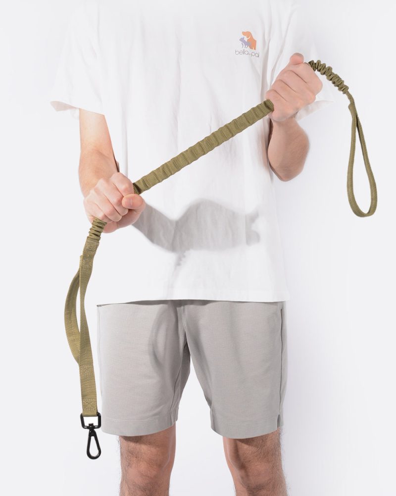 Heavy Duty Bungee Dog Leash - Khaki - Image 2