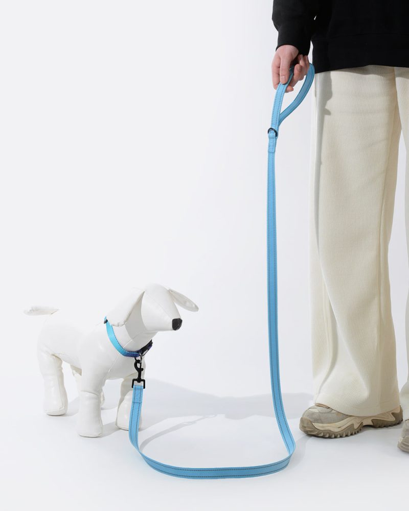 Simply Soft Reflective Dog Leash - Sky Blue - Image 2