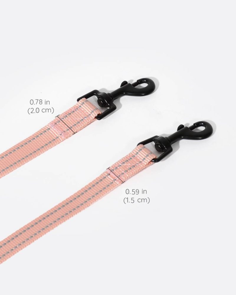 Simply Soft Reflective Dog Leash - Coral Pink - Image 4