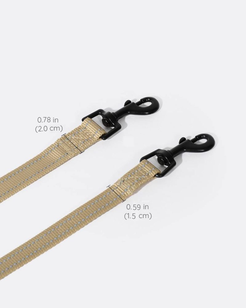 Simply Soft Reflective Dog Leash - Tan - Image 4
